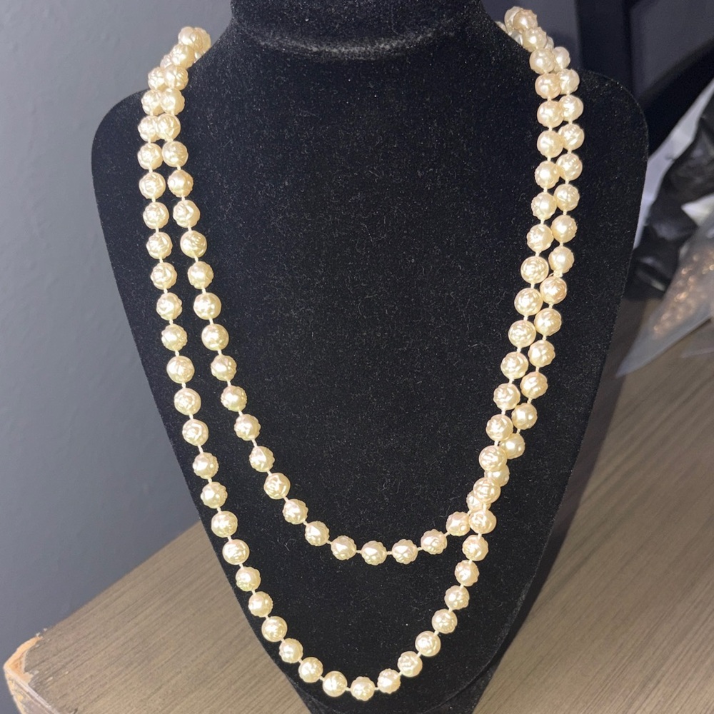 Pearl Strand Double-Layer Necklace - Cream